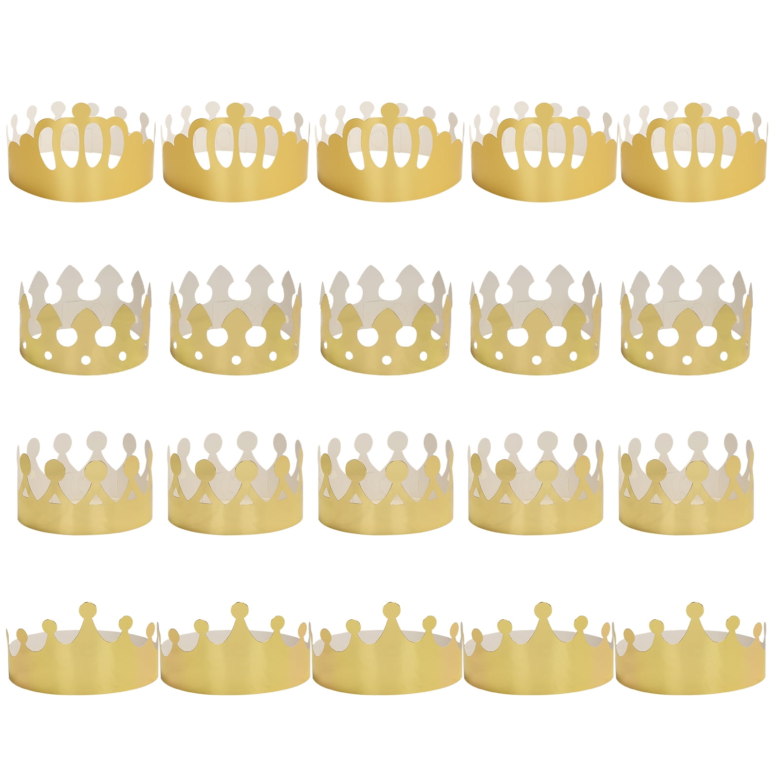 Queen's Crown King Hats Party Supplies Her Majesty Paper 20pcs Gold 63 ...