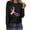 Black-A, variant on WREESH Breast Cancer Awareness T-Shirts For Women Casual Pink Ribbon Graphic Tees Basic Long Sleeve Crewneck Pullover Fall Trendy Loose Fit Tops Black B