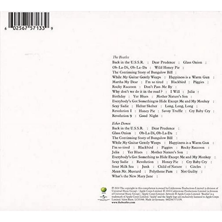 The BEATLES ホワイトアルバム CD The Beatles (White Album) 2CD - The Beatles Official Store
