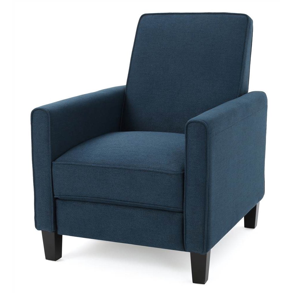 Recliner Club Chair in Dark Blue