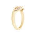 thumbnail image 5 of AFFY Round White CZ Two-Tone Mom Promise Heart Womens Ring 925 Sterling Silver Yellow, Mother's Day, 5 of 7