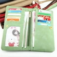 thumbnail image 3 of GASTROPOD Women Clutch Leather Wallet Long Card Case Holder Phone Bag Zipper Purse, 3 of 5