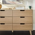 thumbnail image 4 of Pemberly Row Simple Wood 6 Drawer Dresser with Cut Out Handles - Riviera Beige, 4 of 12