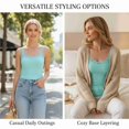 thumbnail image 6 of COUVER Women's 1-Inch Lace Trim Scoop Neck Cami Top Candy Blue One Size, 6 of 6