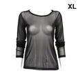 thumbnail image 3 of Camisa de la base de la mujer de manga larga de manga larga Tops transparentes Tops Ropa Poliéster Femenino Camiseta con Encanto Club de fiesta Ropa otoño XL Eigraketly AP008918-04, 3 of 7
