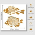 thumbnail image 2 of Fish Bone Painting Stencil Aquatic Animal Skeleton Pattern Wall Templates Art and Craft Stencils PET Reusable Templates for Wall Floor Wood Canvas Fabric Decor 11.81x11.81inch, 2 of 9