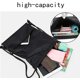 thumbnail image 5 of Bolsa de gimnasia con cordón, bolsa deportiva con cordón, bolsa deportiva impermeable con cremallera exterior para deportes, playa, vacaciones, natación, viajes, 2 piezas, 5 of 5