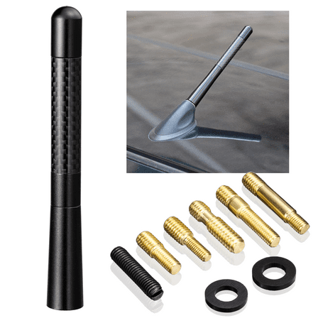 Eightwood Car Radio Antenna Mast Carbon Fiber Truck Antenna Replacement for F150 Raptor F250 F350 F450 Super Duty, Dodge RAM 1500 2500 3500, Jeep