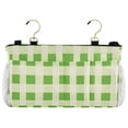 thumbnail image 5 of Ryvnso Bedside Caddy Green Checkered Bedside Storage Bag Hanging Organizer, 5 of 8