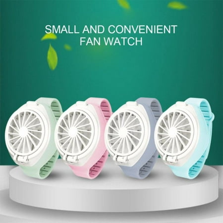 

USB Rechargeable Fan With Comfortable Wrist Strap Mini Portable Watch-Shaped Fan For Indoor Or Outdoor Travel