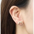thumbnail image 4 of Regalo de aretes de oro para mujer - Aretes grandes con personalidad chapados en oro, aretes hipoalergénicos para orejas sensibles, 4 of 5