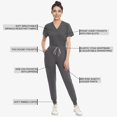 thumbnail image 3 of Set de exfoliantes médicos Eadflie para mujer, top con cuello en V y pantalones deportivos, 3 of 7