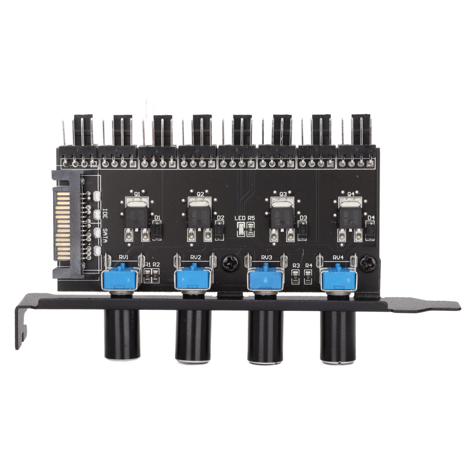 Fan Controller, 4 Knob PC Fan Hub 8 Channel For HDD VGA PWM Fan For