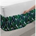 thumbnail image 2 of Philodendron Bed Skirt, Exotic Leaf Perennial Australian Local Plants Beach Foliage, Elastic Bedskirt Dust Ruffle Wrap Around for Bedding Decor, 4 Sizes, Hunter Green and Petrol Blue, by Ambesonne, 2 of 2