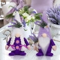 thumbnail image 4 of 12" Lavender Easter Gnome Plush - Faceless Doll With Flowers - Swedish Tomte Ornament - Spring Holiday Purple Decor - Farmhouse Tabletop Elf Figurine For Kitchen Living Room Shelf, 4 of 6