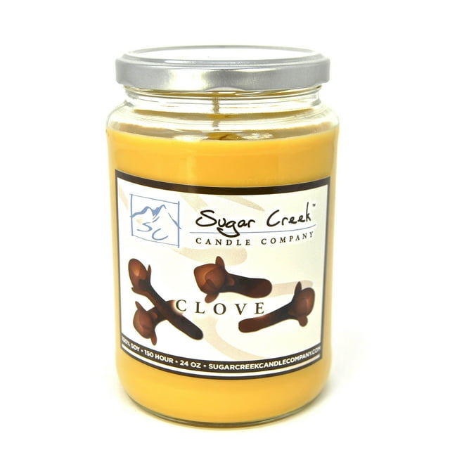 Sugar Creek | Clove Soy Scented Candle - Fall Candles Collection | 100% Natural - Non Toxic | 24 oz Jar