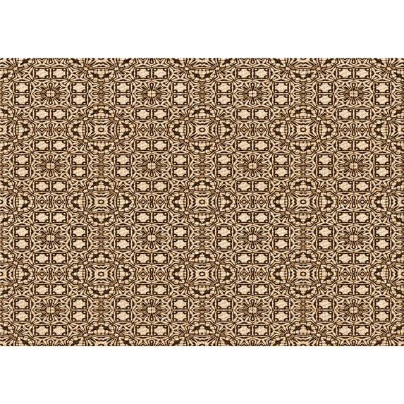 Ahgly Company Machine Washable Indoor Rectangle Transitional Bakers Brown Area Rugs, 2' x 4'