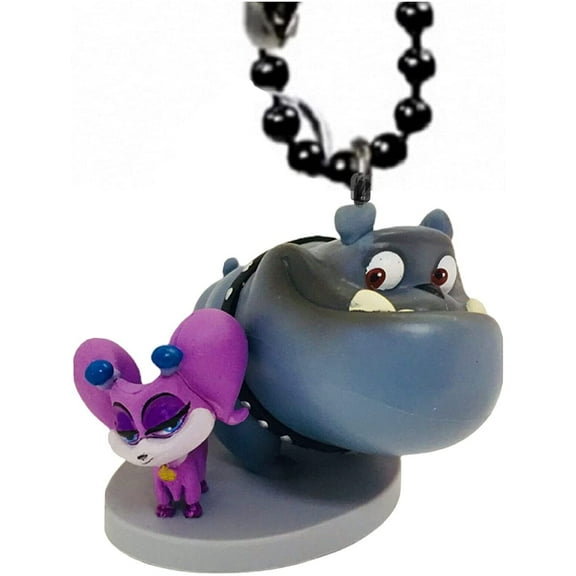Puppy Pals Rufus & Cupcake Keychain Dangler PVC Figure Figurine Charm Ornament