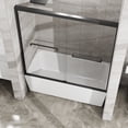 thumbnail image 2 of Goodyo Double Sliding Bathtub Shower Door 48 in. W x 60 in. H Aluminum Framed Shower Enclosure for Tub with SGCC Clear Tempered Glass, Stainless Steel Hardware, Matte Black, 2 of 4