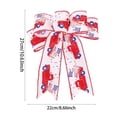 thumbnail image 3 of Junepar Red White Blue Patriotic Decorative Bow 250 Year Anniversary 4th of July Star Stripe Bow Patriotic Wreath Bow for Front Door Porch Wreath & Outdoor Decor, 3 of 5