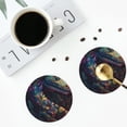 thumbnail image 4 of Yiaed Colorful Patterned Snake Print Leather Coasters for Drinks - Cup Coasters Coffee Table Kitchen Table Bar, Home & Office Gifts Handmade Drink Coasters-Round Shape, 4 of 6
