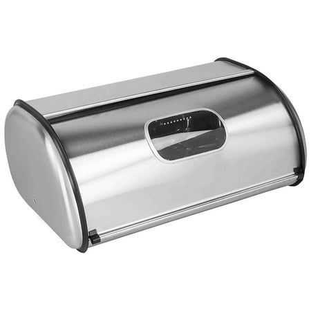 Stainless Steel Bread Box, Silver, From soft herb infused bread to rich whole wheat baguettes, keep all your favorite baked confections neatly stored away.., By Home (What's The Best Way To Keep Bread Fresh)