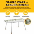 thumbnail image 4 of Green Table Cloths for 8 Foot Rectangle Tables, Eucalyptus Leaves Patio Waterproof Elastic Fitted Tablecloths, Washable Rectangular Table Cover for Camping, 4 of 8
