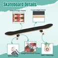 thumbnail image 4 of 31'' Complete Skateboard 7 Layer Canadian Maple Double Kick Deck Skateboards Donut sloth Skate Board for Beginner Adult Gifts, 4 of 5