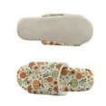 thumbnail image 5 of COEQINE Autumn Pumpkin Floral Slippers for Women Indoor Comfortable Fall Fluffy Slides Cozy Open Toe House Shoes Cute Bedroom Shoes Foldable Spa Slippers for Women Men Guest, 38-39, 5 of 7