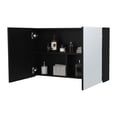 thumbnail image 3 of Mirrors for Personal Care & 3-Shelf Storage - Wall-Mounted Black Medicine Cabinet, 3 of 4