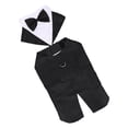 thumbnail image 2 of Mascota perro traje Bandana pajarita conjunto para boda accesorio fiesta camisa exquisita costura perro ropa ligero elegante negro , Talla XL Sunnimix príncipe esmoquin, 2 of 8