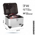 thumbnail image 2 of Caja portaequipaje Moto Kinlley 47L Plateado, 2 of 7