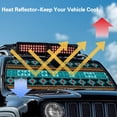 thumbnail image 4 of Yuyamidu Blue Aztec Windshield Sunshade for Wrangler Rubicon Sahara TJ JK JKU 2 & 4 Door Southwestern Tribal Car Sun Shade Blocks UV Rays and Keep Vehicle Cool, 4 of 7