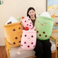 thumbnail image 2 of Almohadas de Felpa de té de Burbujas, Lindos Peluches de Boba, Almohada Gigante de Peluche de Boba para los Amantes de Boba (marrón, 35 cm), 2 of 5