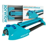 Aqua Joe AJ-OMS20-BRS Indestructible Metal Base Oscillating Sprinkler , Customizable Coverage , 4973 sq ft Max Coverage