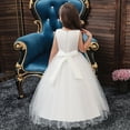 thumbnail image 4 of WOLLED Baby Kids Girls Long Princess Dress Toddler Tulle Party Wedding Formal Dress Little Girls Sleeveless Tutu Gown for 3-12years, 4 of 9