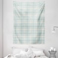 thumbnail image 1 of Muted Colors Tapestry, Continuous Concept Pastel Plaid Layout, Wall Hanging for Bedroom Living Room Dorm Decor, 60W X 80L Inches, Pale Cadet Blue Champagne Baby Blue Pale Seafoam, by Ambesonne, 1 of 2
