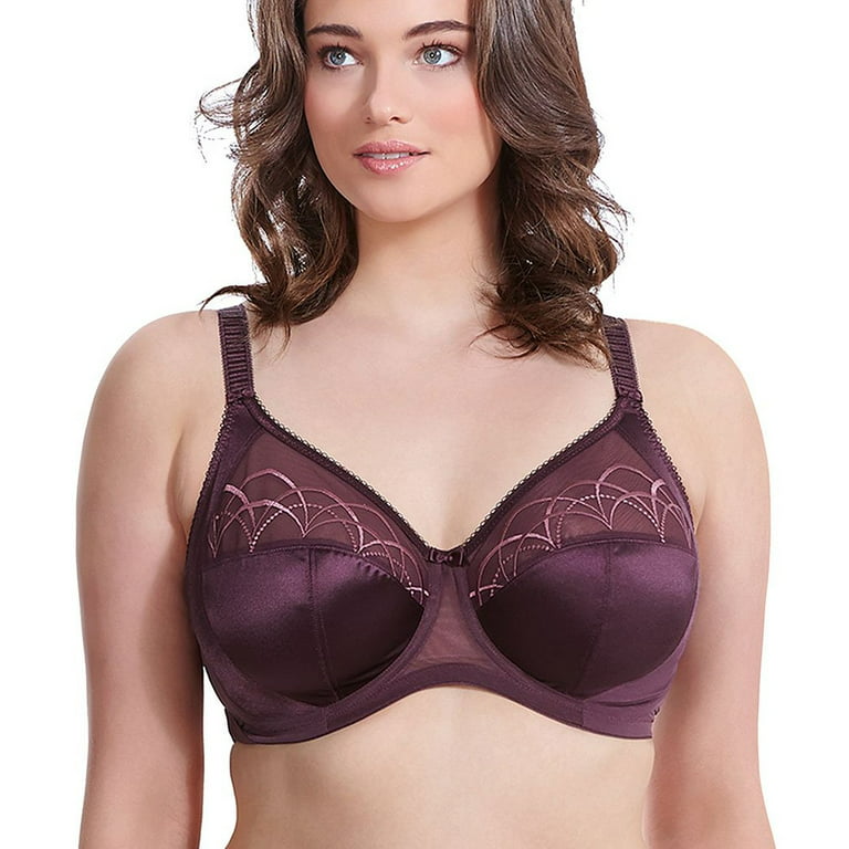 Elomi Womens Cate Underwire Full Cup Banded Bra, 38J, Black Cherry