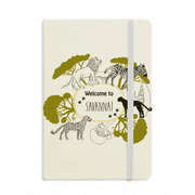 African Welcom To Savanna Pinto Leopard life Notebook Official Fabric Hard Cover Classic Journal Diary