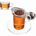 thumbnail image 3 of 6Pack Tea Strainers with Drip Bowl,2.5 Inch Tea Filters for Loose Leaf Tea, Stainless Steel Mesh Tea, 3 of 5