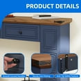 thumbnail image 5 of DEXTRUS Rustic Console Table with Storage Drawers, MDF Entryway Living Room Table, Blue, 5 of 8