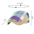thumbnail image 3 of Unisex Casual Adjustable Colorful Patchwork Shade Tongue Forward Beret Hat, 3 of 9