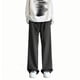 thumbnail image 2 of Puntoco Pantalones cargo rectos con bolsillos y cordón con estampado de empalmes para hombre, 2 of 7