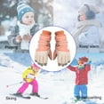 thumbnail image 5 of HNMKIU Youth Winter Sports Gloves Insulated Thermal for Teen Boys Girls Skiing Snowboarding Outdoor Activities Beige,15-18 Years, 5 of 7