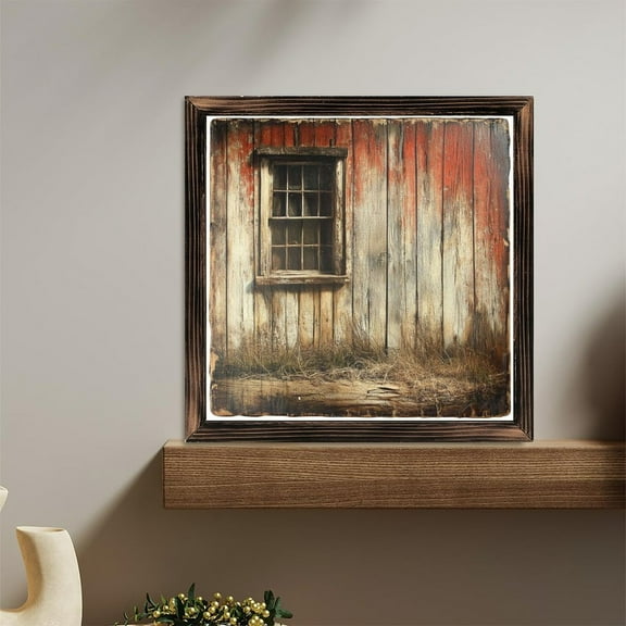 Rustic Barn Window Decor Wooden Sign Wall Plaque - Vintage Art Decoration, Wall Decoration - Ideal Gift For Home Decoration, Living Room, Bathroom, Bedroom, Garden, Dining, Bar, Cafe, Festival Part