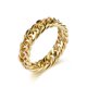 thumbnail image 3 of Anillo de cadena cubana de tejido doble con viento frío de Europa y Estados Unidos, joyería de mano con personalidad de nicho neutral sin género, 3 of 5