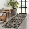 thumbnail image 3 of Yesfashion Carpets Area Rugs Washable 100% Polypropylene Turkish Outdoor Flat Weave Carpet Terrace-Morocco-Bekaa TRC3003 Black 2'3"*7'3", 3 of 7