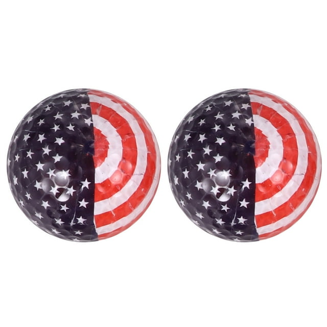 Mobutofu 2Pcs Synthetic Rubber Golf Balls for Drop-and-stop Control and Wear-resistant Practice