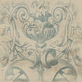thumbnail image 2 of Grey, Jace 26x26 Black Ornate Wood Framed with Double Matting Museum Art Print Titled - Blue Pattern, 2 of 4