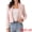 Pink, variant on DARING DIVA Women's Plaid Tweed Long Sleeve Open Front Work Office Jacket M Beige